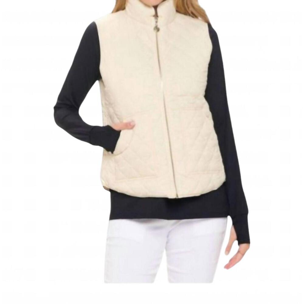 NEW ARYEH classic puff vest in tan